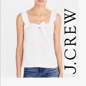 NWT | Embroidered Trim Bow Top | Size XS